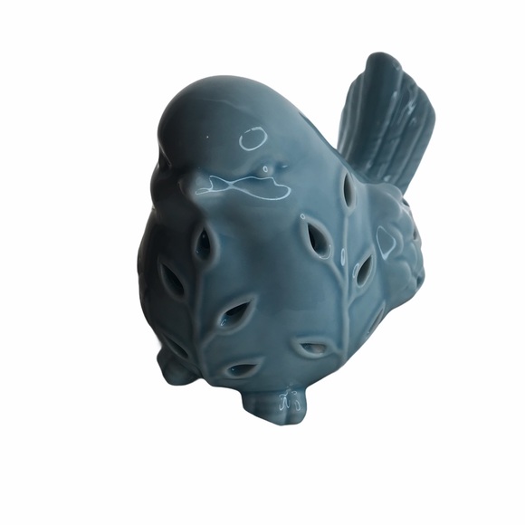 Blue Bird luminary reticulated decorative 6.5” ceramic - Picture 3 of 5